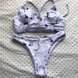 SHEIN marble bathing suit
